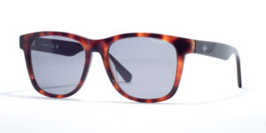 Gant GA 00003 54N sunglasses with classic rectangular frames in a tortoiseshell pattern, gray lenses, and a silver Gant logo on the temples.